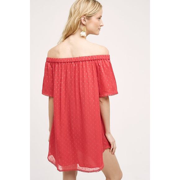 Anthropologie Tryb Andorra Off-Shoulder Mini Dress - Picture 2 of 11